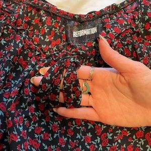 Reformation Rose Babydoll Top